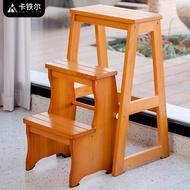 เก้าอี้บันไดไม้แท้สำหรับใช้ในบ้านใช้คู่กับในร่มเพิ่มความหนามัลติฟังก์ชั่บันไดขึ้นบันไดบันไดขนาดเล็ก