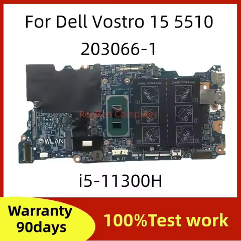 203066-1 For Dell Vostro 15 5510 Laptop Motherboard With i5-11300H CPU CN-0PHRMM 0PHRMM PHRMM 100%Te