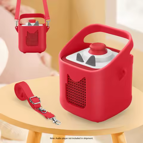 Silicone Protective Case w/ Easy To Carry Handle Soft Anti-Slip Protective Sleeve for Toniebox 2/Ton