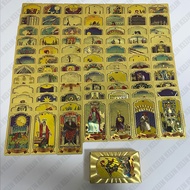 new Gold Foil Tarot Cards Russian Marvellous Predictive Divination Board Games Waterproof Astrology 