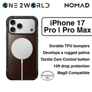 NOMAD Rugged Leather Case for iPhone 17 Pro 6.3" / Pro Max 6.9" | Horween Leather | 15ft Drop Protec