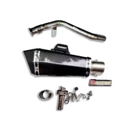 สลิปออน Ninja ZX25R วัสดุแสตนเลสเกรด304 + ปลายท่อ AK Shorty ยาว 13 นิ้วฟรี จุกลดเสียงใส่ในปลายท่อมาใ