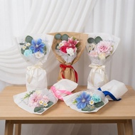 VIBI | Vintage style wax flower bouquet mixed with glass paper for birthday, graduation, March 8, Oc