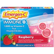 เครื่องดื่ม วิตามินซี Emergen-C Vitamin C Plus 1000mg. Raspberry 30 Ct