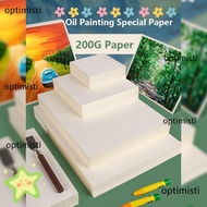 OPTIMISTI 50Sheets/Set Oil Pastel Special Paper, 200g Thickened Square Oil Painting Paper, Thickened