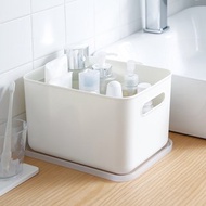 日本霜山 無印風霧面附蓋把手收納盒-L-3入