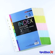 [Uni Paper] A4 Index Divider - 5 Colours 50's (SID-5C-50)