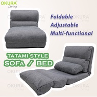 OKURA Adjustable Sofa Bed with Pillow PREMIUM Tatami Floor Sofa Chair Foldable Recliner Kerusi / Kat