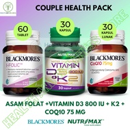 BLACKMORES I FOLIC 60 COQ10 75 MG NUTRIMAX VITAMIN D3 800 IU K2 40 MCG TABLET