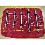 Hub Axle Front Rear for Bicycle Wheel - basikal roda depan belakang shaft axle