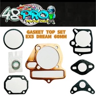 (ALIH TIANG)GASKET TOP SET EX5 DREAM SPEC 60MM | GASKET BLOCK BESI 63MM W100 SPEC 60