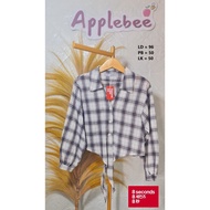 KEMEJA TARTAN LINEN CROP SHIRT BY 8 SECONDS