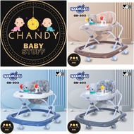 BABYWALKER SPACEBABY NEWEST BABY WALKING AID SB 303 (MUSIC & BEAR TOY) walker baby walker baby murah
