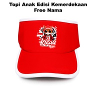 MERAH Red and White Children's Hats, Indonesian Independence Day Hats, August 17th Hats