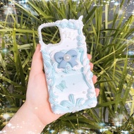 Baroque Style Blue Ribbon Cream Phone Case Customised Decoden Silicon Phone Case