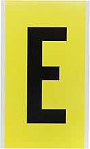 Brady 3470-E, 34 Series Number & Letter Card, 9" Height x 5" Width, Black on Yellow, Legend "E" (1 p