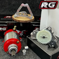 ไดร์สตาร์ท RG พร้อมประคองไดร์ + ปั้มน้ำมันเครื่องแต่ง RG งานCNC RG สำหรับ W125 ลูกเล็ก ลูกใหญ่เอาอยู