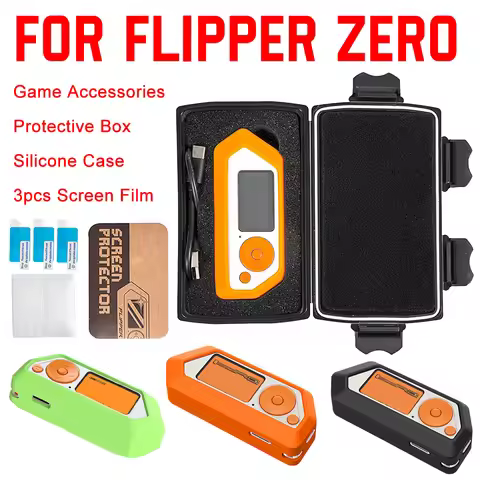 Protective Box Carrying Case For Flipper Zero Game Console Portable Silicone Cover 3pcs Transparent 