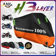 Motorcycle Cover Waterproof 3 Layers Heavy Duty Rain Dust Cover Sun Protective Reflective Penutup mo