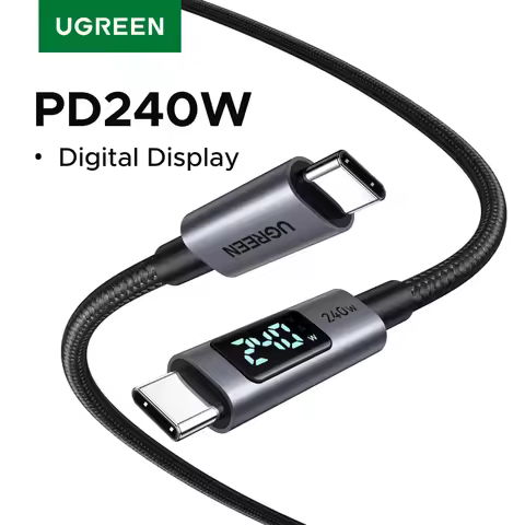 UGREEN USB-C Cable 240W Digital Display Screen PD3.1 Type-C Cord for Laptop MacBook iPhone 17 Samsun