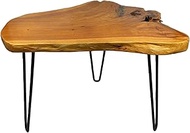 Live Edge Coffee Table for Living Room, About 20" W x 16" D x 17" H Natural Cedar‌ Solid Wood Coffee