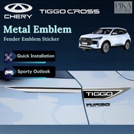 Chery Tiggo Cross Turbo Hybrid Car Fender Metal Emblem Sticker Tiggo Cross Accessories