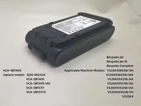25.2V/2600mAh Battery Replacement for SamsungJet 95, Jet 85,VCA-SBTA95 VCA-SBTA95/AA,VCA-SBTC97,VCA-