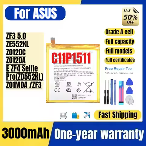 C11P1511 Straight for ASUS ZF3 5.0/ZE552KL/Z012DC/ZO12DA/E ZF4 Selfie Pro(ZD552KL)Z01MDA /ZF3 Phone 