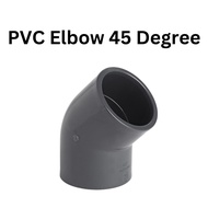 PVC Elbow 45-degree 45 darjah Piping (15mm 20mm 25mm 32mm 40mm 50mm)