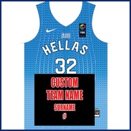 385 Hellas Fiba 2024 Hisgrace Concept Quality Sublimation Jersey
