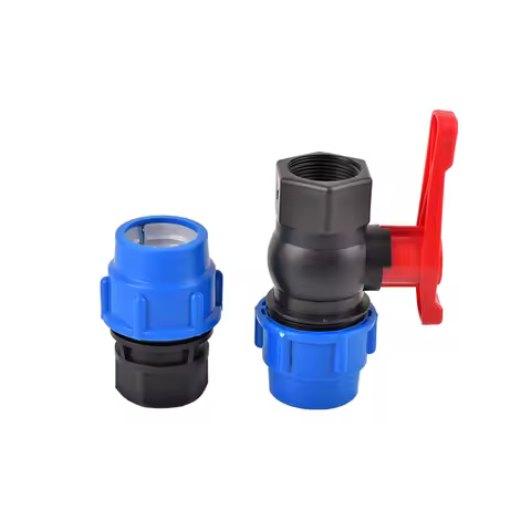 Plastic PE Tap Water Irrigation Water Pipe Quick Connector Valve Female Thread to Pipe 20mm 25mm 32m