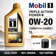 Genuine Mobil 1 Triple Action Power 0W20 0W40 Fully Synthetic Engine Oil 1L 4L API SP Minyak Hitam M