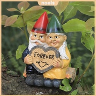[Fast Arrival] Gnome Statue Garden Gnome Cute Couple Statue Adorable Hand-Painted Gnome Couple Figur