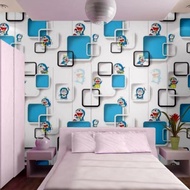 Wallpaper Sticker Dinding Doraemon 3D