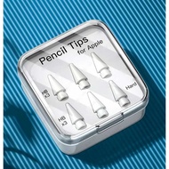 [AURORA] AIEACH Apple Pencil Tip Replacement Hard HB Nib 1st 2nd 6 PCS - HB6