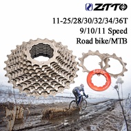 ZTTO Road Bike Cogs 9/10/11 Speed 25/28/30/32/34/36T MTB Cassette Freewheel Bicycle Sprocket