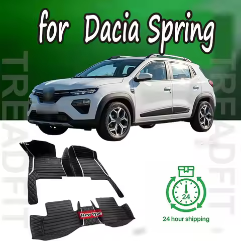 LUXURY Car Floor Mats For Dacia Spring Electric Renault City K-ZE Renault Kwid E-Tech Electric 2021~