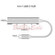 【現貨】(4孔 USB 3.0 HUB) Type-C Type-A USB集線器分線器 分配器 擴展器一拖四合一ㄈ