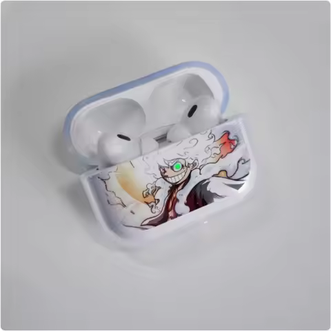 ONE PIECE Luffy Earphone Case for AirPods 1 2 3 Pro 2 Case Anime Transparent Protective Cover for Ai