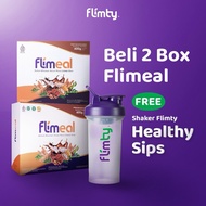(FREE Shaker) Flimeal 1 Box 12 Sachets Flimty Meal Replacement Diet Milk