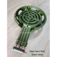 Cast Iron Low Pressure Gas Stove 4 Ring / Dapur Gas 4 Mata * C-50