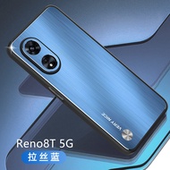 เคส OPPO Reno 8T 5G Reno 8Z 5G Reno 7Z 5G Reno 6 5G Reno 5อะลูมินัมอัลลอยแปรง + เคสครอบโทรศัพท์กันกระแทก TPU