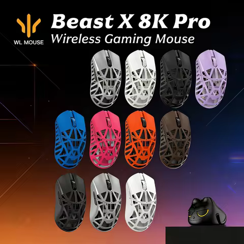 WLMOUSE Beast X Pro Magnesium Gaming Mouse Magnesium Alloy Wireless FPS Gaming Mouse Lightweight 39g