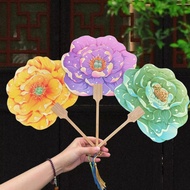 Peony Fan Peony Flower Ball Fan Luoyang Peony Festival Fan View Area Stall Photo Punch Card Flower F