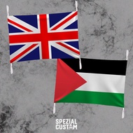 READY FLAG - ENGLISH FLAG / PALESTINE MINI FLAG