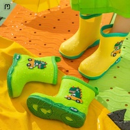 SKYunshuo Children's Rain Boots Boys Fleece-lined Lightweight Non-Slip Girls Student Baby Rain Shoes Kids' Rain Boots Rubber Shoes Shoe Cover