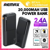 REMAX Powerbank Flight Approved Quick Charge Power Bank 20000mAh 2.4A Powebank Android Pawer Bank 充电宝 SARPP26