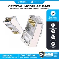 Connector RJ45 UGREEN Cat6 Connector Rj45 SHIELDED CRYSTAL 8P8C 50pcs / pack PN 50247