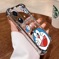 Casing For OPPO A17 OPPO A17k OPPO A97 5G Luxury Soft Air Bag ShockProof Cute Doraemon Phone Cases F