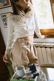 Pudee Leisurely cardigan เสื้อคาดิแกนปักลายเฉพาะของที่ร้าน (พร้อมส่ง)